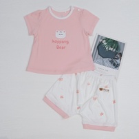 Bộ quần áo cộc tay cài vai KidsPlaza Otis gấu ND23H