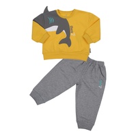 Bộ quần áo dài tay bé trai KidsPlaza in Shark TT23T (Vàng)