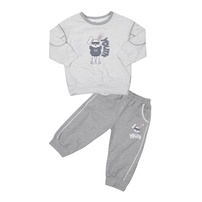 Bộ quần áo dài tay cho bé trai KidsPlaza in thỏ youth VY23T (Xám)