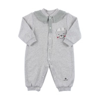 Bộ body Mamago cotton nhung túi ngực HN19D (Ghi)