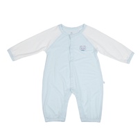Bộ body dài cài giữa Mamago Guard in gấu HN26H (Trắng xanh)