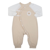 Bộ body dài tay cài lệch KidsPlaza ND26H (Be trắng) 