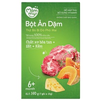 Bột ăn dặm Mămmy thịt bò, bí đỏ, phô mai 140g