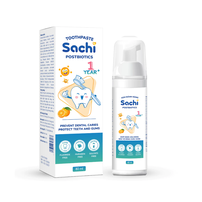 Bọt đánh răng Sachi hương cam 80ml cho bé 1Y+