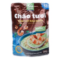 Cháo tươi Sài Gòn Food vị tôm thịt rau ngót 240g cho bé 12M+