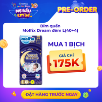 Bỉm quần Molfix Dream đêm size L/XL/XXL (Pre-order FTV)