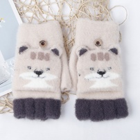 Găng tay KidsPlaza hình gấu xỏ ngón 25K-G04 (Ghi)