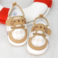 Giày tập đi cho bé  KidsPlaza kẻ caro 25K-SH02 (Nâu be) 