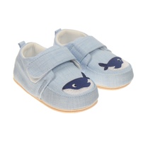 Giày tập đi Mamago K11 thêu hình Cá Mập size 15 (Xanh)
