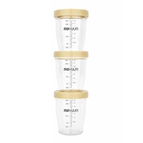 Hộp trữ thức ăn Tritan Moyuum Premium 240ml - 3 chiếc (Vàng)