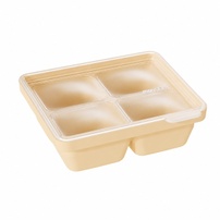 Khay trữ đa năng silicone Moyuum vuông 4 ngăn (Vàng)