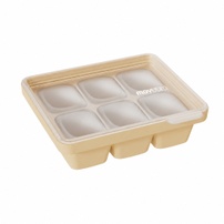Khay trữ đa năng silicone Moyuum vuông 6 ngăn (Vàng)
