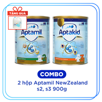 Combo 02 hộp sữa Aptamil NewZealand số 2, số 3 (900g)