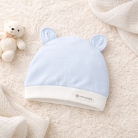 Mũ sơ sinh cho bé KidsPlaza tai gấu ND26H (Xanh trắng)