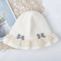 Mũ len KidsPlaza đính nơ 25K-B05 (Trắng)