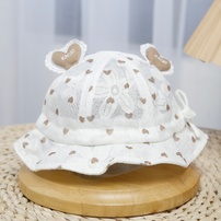 Mũ thời trang KidsPlaza đính 2 trái tim 25K-H17 Size 48 (Nâu)
