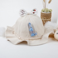 Mũ thời trang KidsPlaza đính nơ 23K-H09 s50 (Be sữa)
