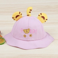 Mũ vành KidsPlaza thêu hổ AC22 (Hồng)