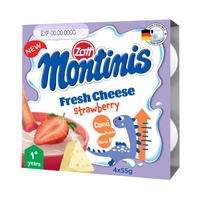 Phô mai tươi Montinis vị Dâu 4x55g