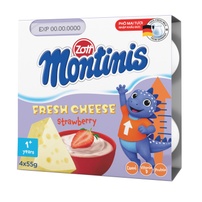 Phô mai tươi Montinis vị Dâu 4x55g