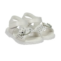 Sandal bé gái đính hoa AC20 (Trắng) Size 23