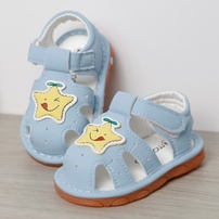 Dép sandal tập đi kèn Mamago 25MS8 sao cười (Xanh)