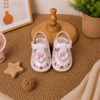 Dép sandal tập đi kèn Mamago 26MS1 gắn trái tim (Hồng)