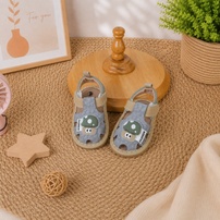 Dép sandal tập đi kèn Mamago 26MS7 gắn Mushroom (Ghi)