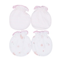 Set  2 bao tay sơ sinh thun KidsPlaza BA21 (Hồng)