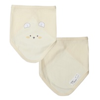 Set 2 yếm tam giác KidsPlaza kẻ tăm ND25T (Vàng) 