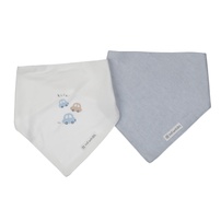 Set 2 yếm tam giác KidsPlaza LStar ND26T (Trắng xanh)