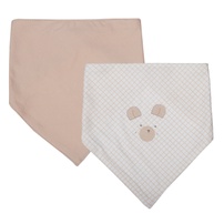 Set 2 yếm tam giác KidsPlaza Otis ND26H (Nâu be)