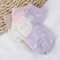 Set 3 tất bé gái KidsPlaza trái tim BH25D