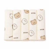 Set 5 khăn sữa muslin 4 lớp O!Baby TM26 (30*30)