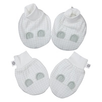 Set bao tay chân KidsPlaza Otis kẻ ô ND26H (Xanh)