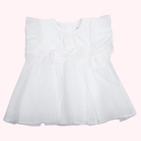 Set body bé gái KidsPlaza nơ ren HN25H (Trắng) 