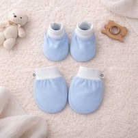 Set bao tay, bao chân KidsPlaza in vân ND26H (Trắng xanh)