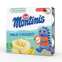 Sữa chua Zott Montinis vị chuối 4*55g