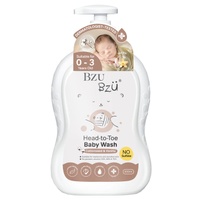 Sữa tắm gội chiết xuất hạt bông & vani Bzu Bzu 600ml
