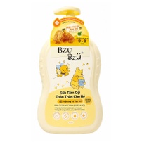 Sữa tắm gội chiết xuất mật ong & rau má Bzu Bzu 600ml