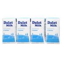 Sữa tươi tiệt trùng ít đường Đà Lạt milk 4*110ml