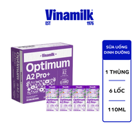 Sữa uống dinh dưỡng Vinamilk Optimum A2 Pro+ 4x110ml (Thùng 6 lốc)