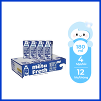 Sữa tươi có đường Nutricare MetaFresh 4x180ml (Thùng 12 lốc)