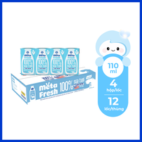 Sữa tươi ít đường Nutricare MetaFresh 4x110ml (Thùng 12 lốc)