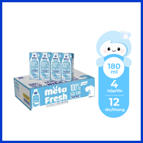 Sữa tươi ít đường Nutricare MetaFresh 4x180ml (Thùng 12 lốc)