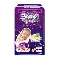 Bỉm - Tã quần Bobby Organic ban đêm M 30 - 32 miếng (Hàng khuyến mại không bán)