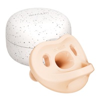 Ty ngậm silicone Moyuum kèm hộp Stage 2 (Hồng) cho bé 3-6M