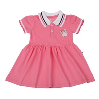 Váy bé gái polo KidsPlaza tay bèo thêu thỏ HN23H (Hồng)