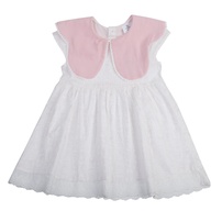 Váy cộc bé gái KidsPlaza cổ ren M25H -6-9M-Màu hồng-Quảng Châu