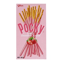 Bánh que Glico Pocky phủ kem hương dâu hộp 38g